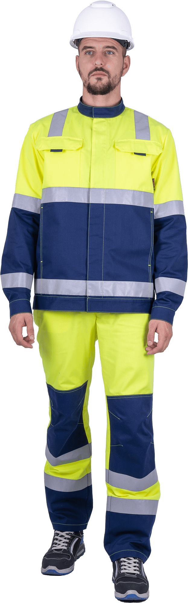 Костюм РЕФЛЕКТ-1, Со - 3-ий класс защиты, флуоресцентный желтый-синий
