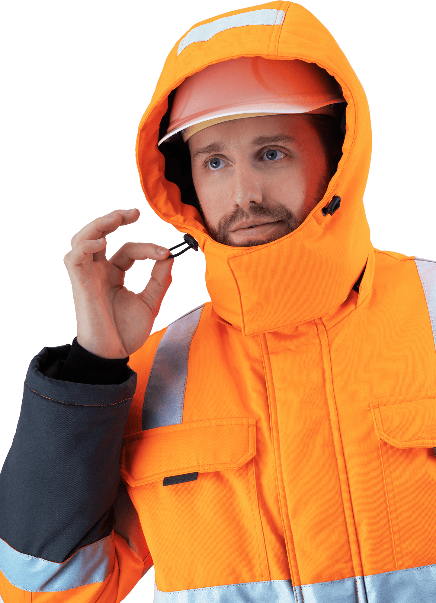 Костюм РЕФЛЕКТ-2 зимний, Со - 3-й класс защиты, Тн - 4-й класс защ, флуоресцентный оранжевый-серый