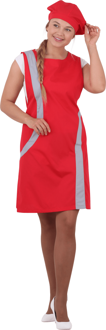 Униформа ВИНТАЖ, красный-серый