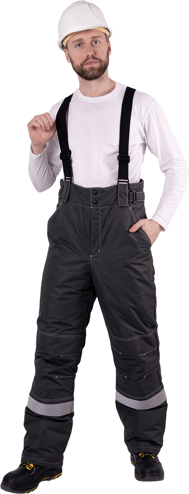 Костюм СТАРАТЕЛЬ зимний, серый-красный Импорт