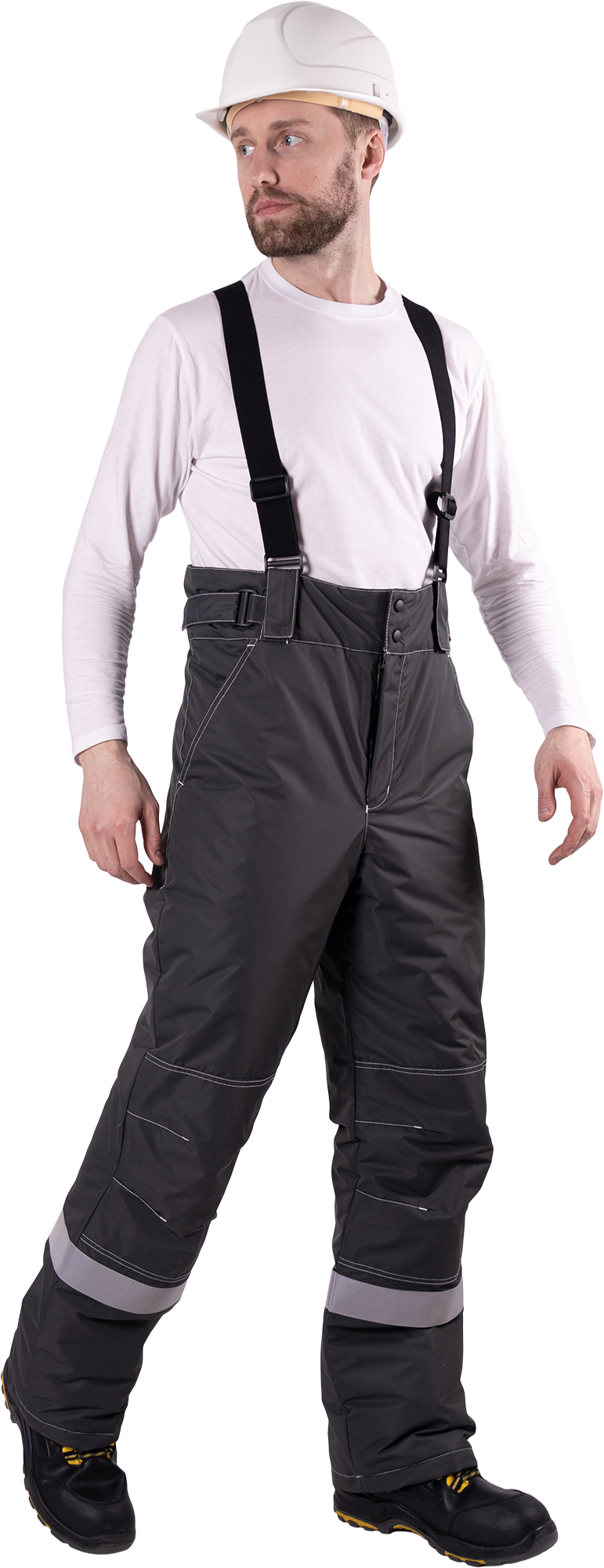 Костюм СТАРАТЕЛЬ зимний, серый-красный Импорт