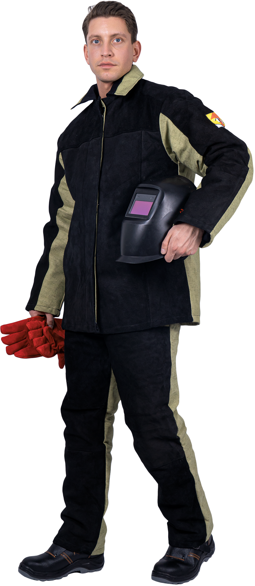 Костюм сварщика комбинированный спилок/брезент утепленный, 2.6