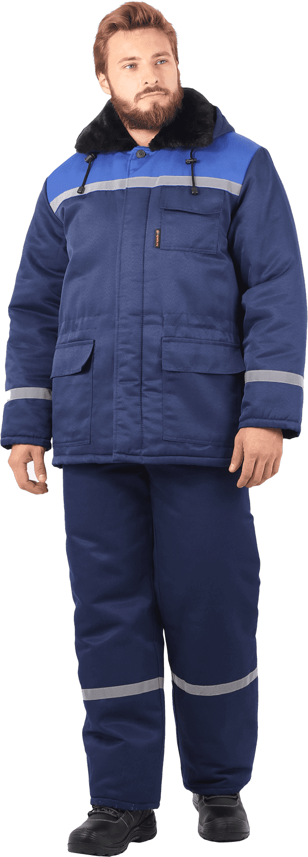 Костюм зимний, т/синий-василек