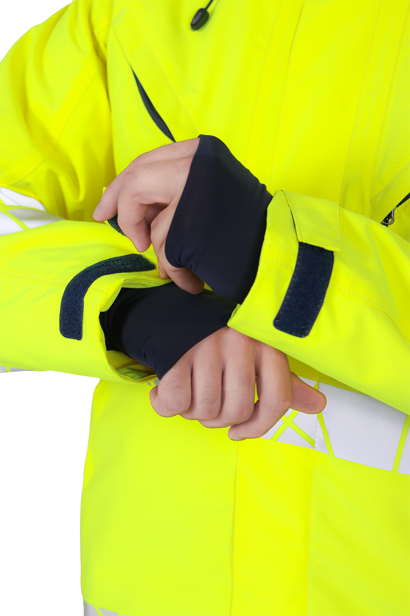 Куртка мужская утепленная ACTIVE, флуоресцентный желтый-синий