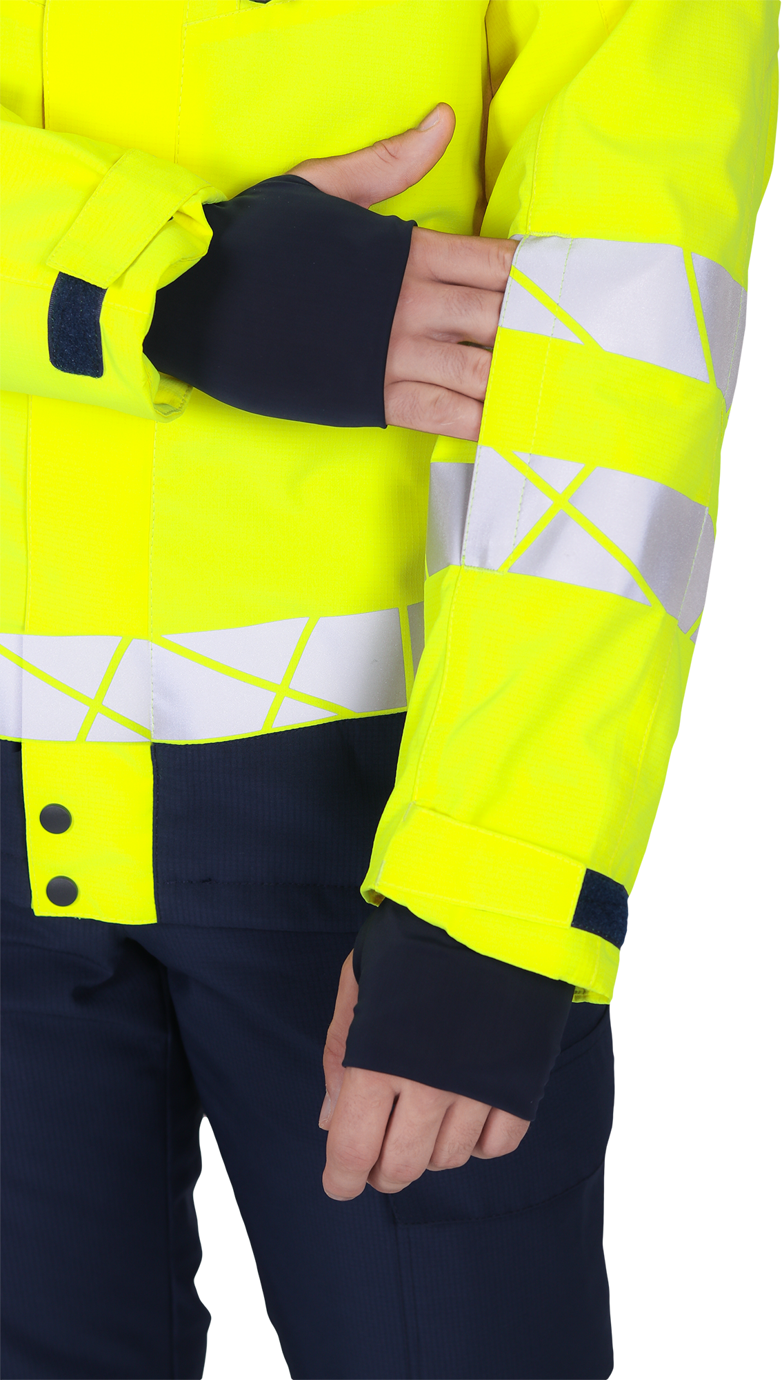 Куртка мужская утепленная ACTIVE, флуоресцентный желтый-синий